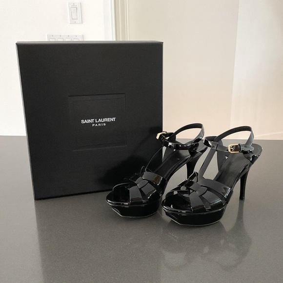 YSL Saint Laurent Tribute 105 platform sandals - Picture 1 of 13